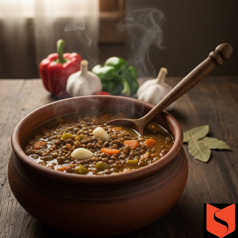Манастирска леща с много зеленчуци